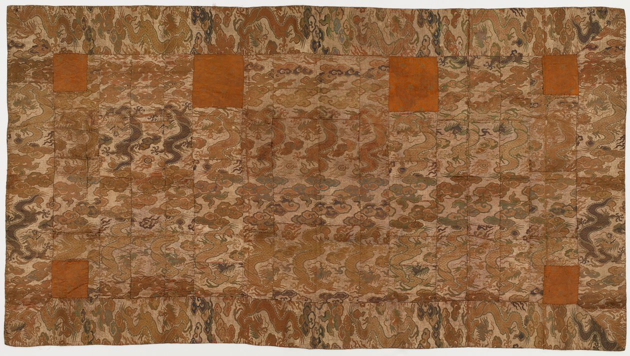 Brocade, soie. Robe de moine bouddhiste, patchée; kesa - Unknown artist
