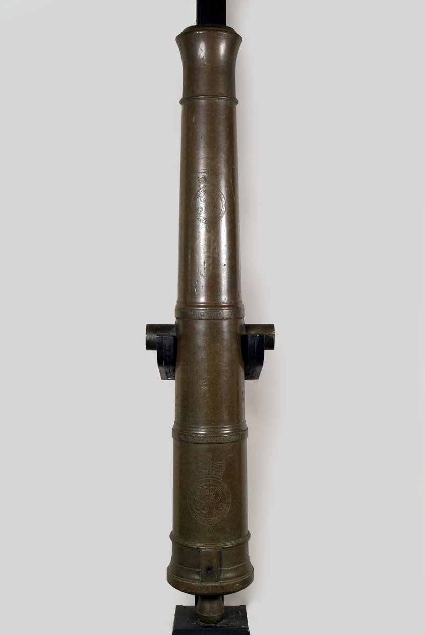 Canon en bronze de six livres, à chargement par la bouche - Unknown artist