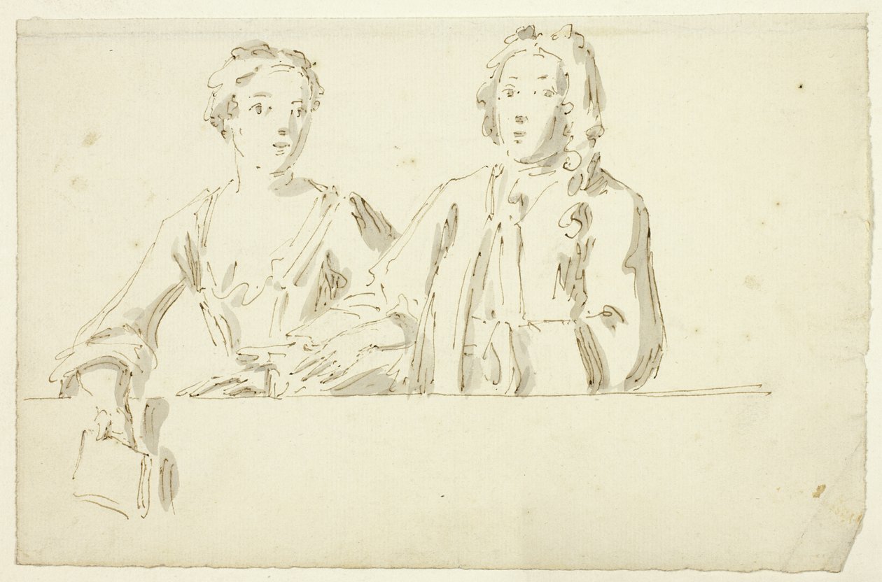 Couple en buste - Unknown artist