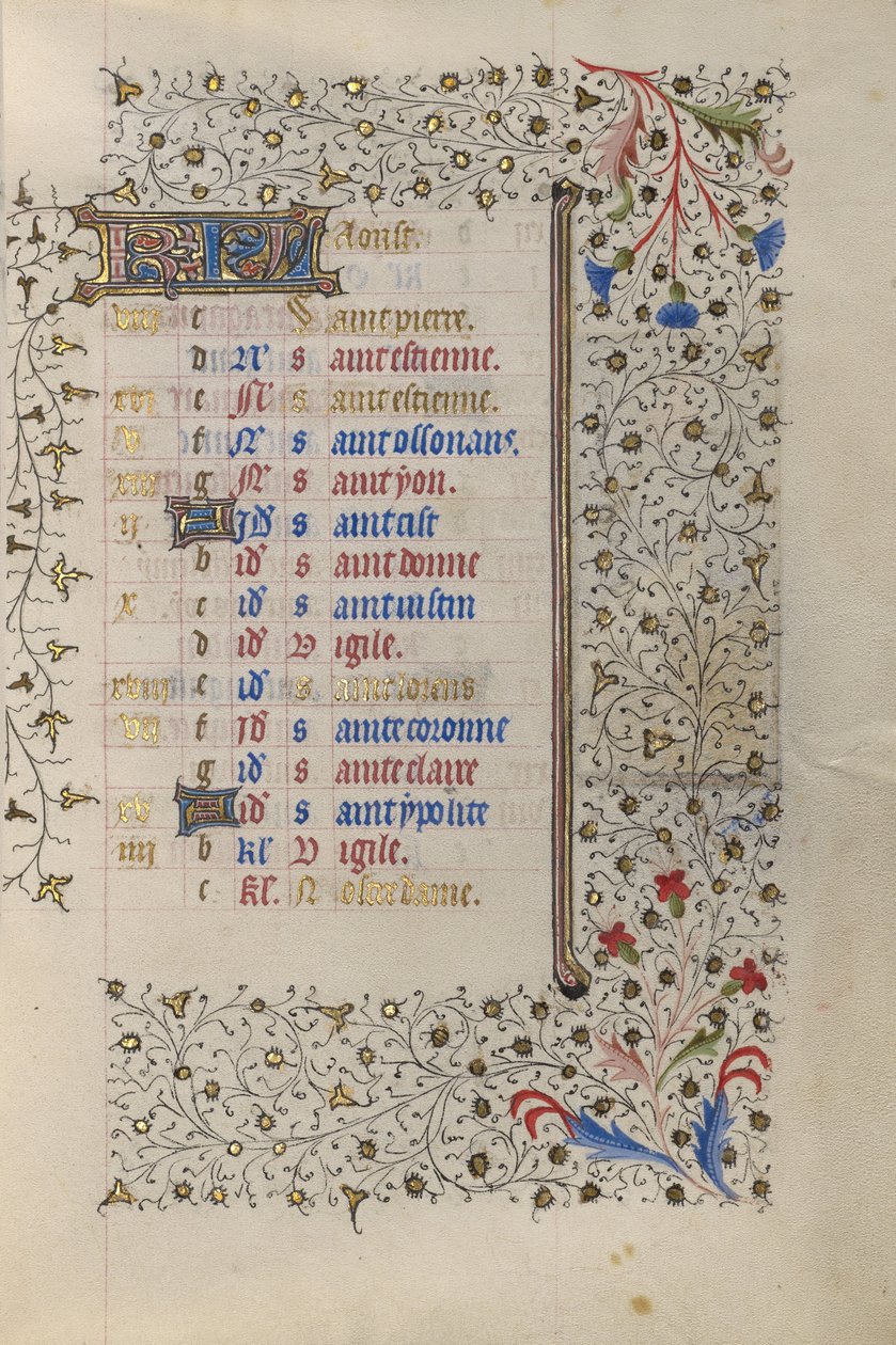 Page du calendrier - Unknown artist