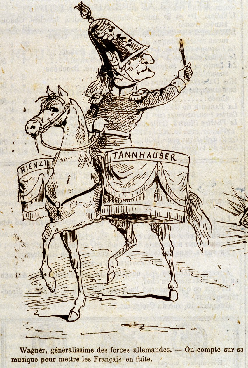 Caricature de Wagner, généralissime des forces allemandes - dans « L