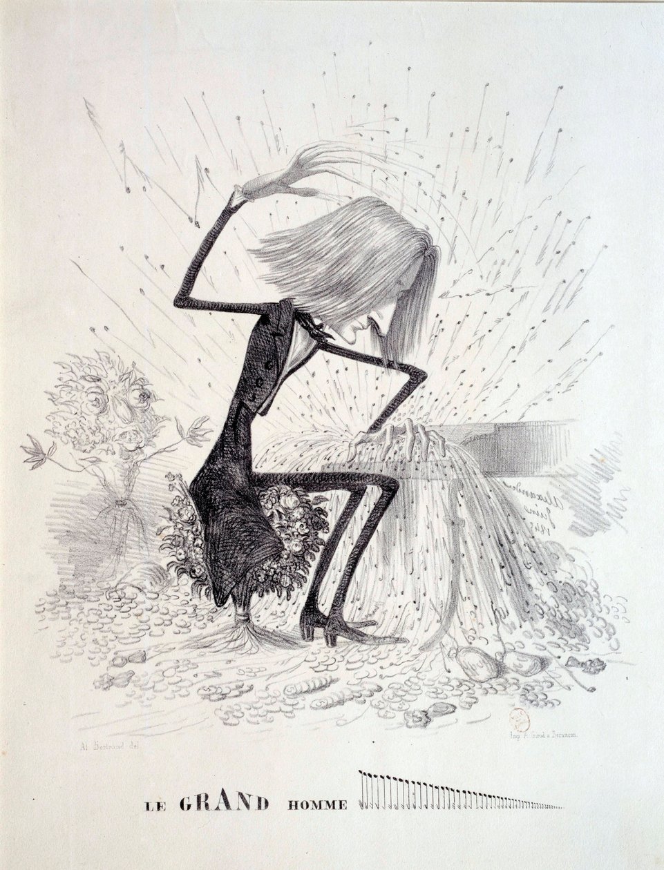 Caricature représentant le compositeur Franz Liszt - Unknown artist