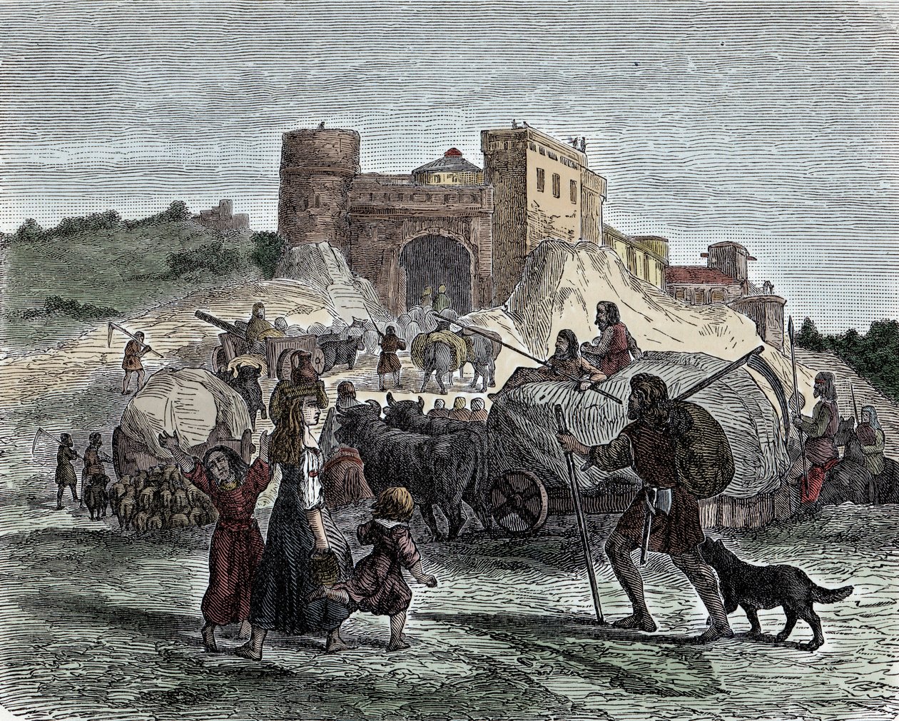 Celtes au service de leurs chefs - Civilisation celtique, Âge du fer : Les Celtes apportent leurs offrandes pour des sacrifices rituels - Unknown artist