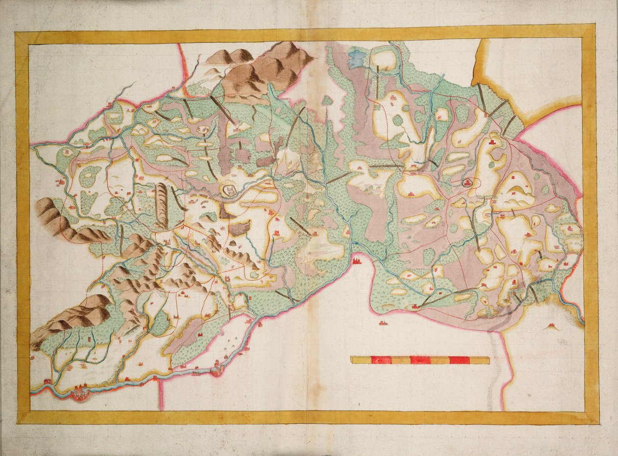 Carte de Leix et Offaly, Irlande, c.1590 - Unknown artist
