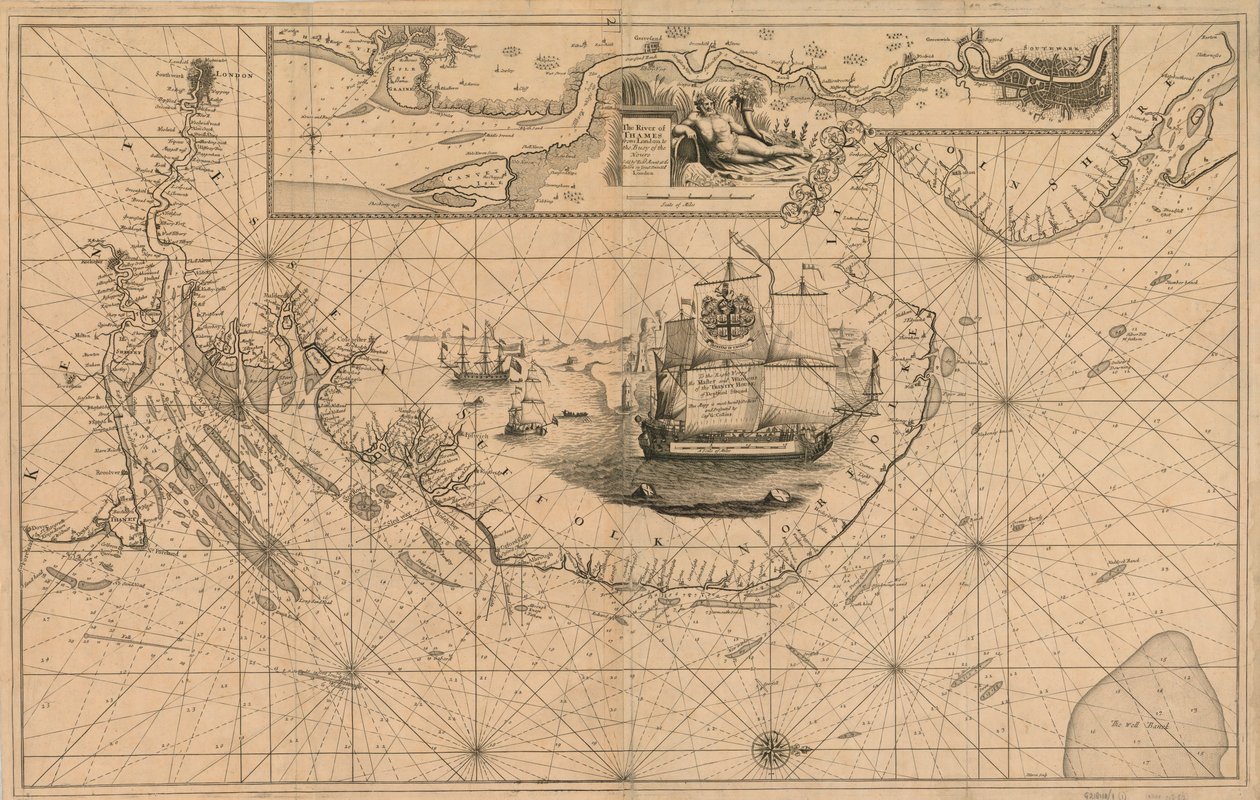 Carte de la rivière Thames de Londres à la bouée du Noure - Unknown artist