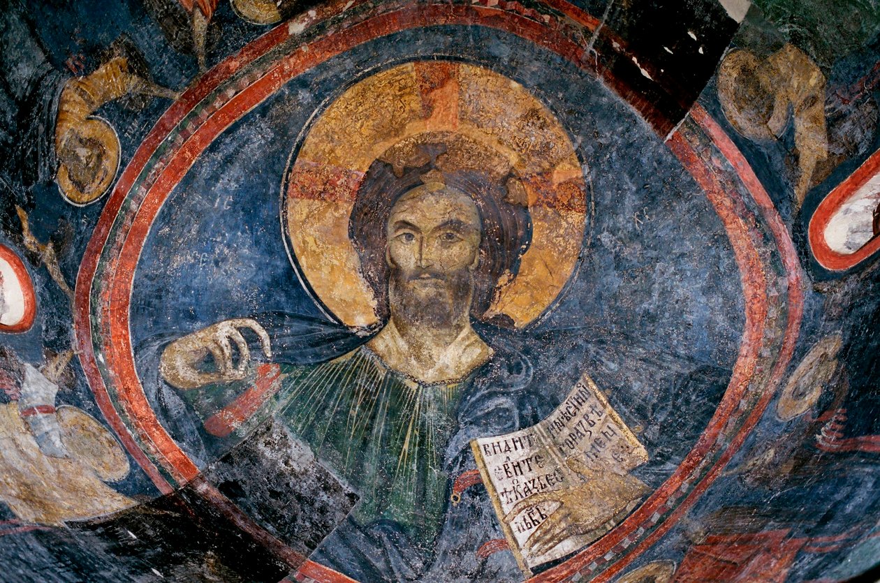 Christ Pantocrator - Anonyme - 13ème siècle - Fresque - Église de Boyana, Sofia, Bulgarie - Unknown artist