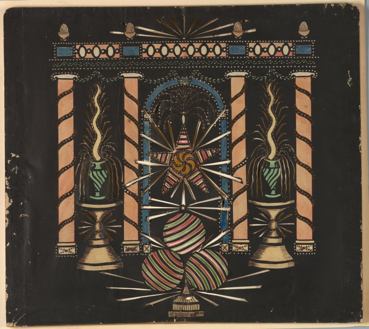 Colonnade avec Fontaines - Unknown artist