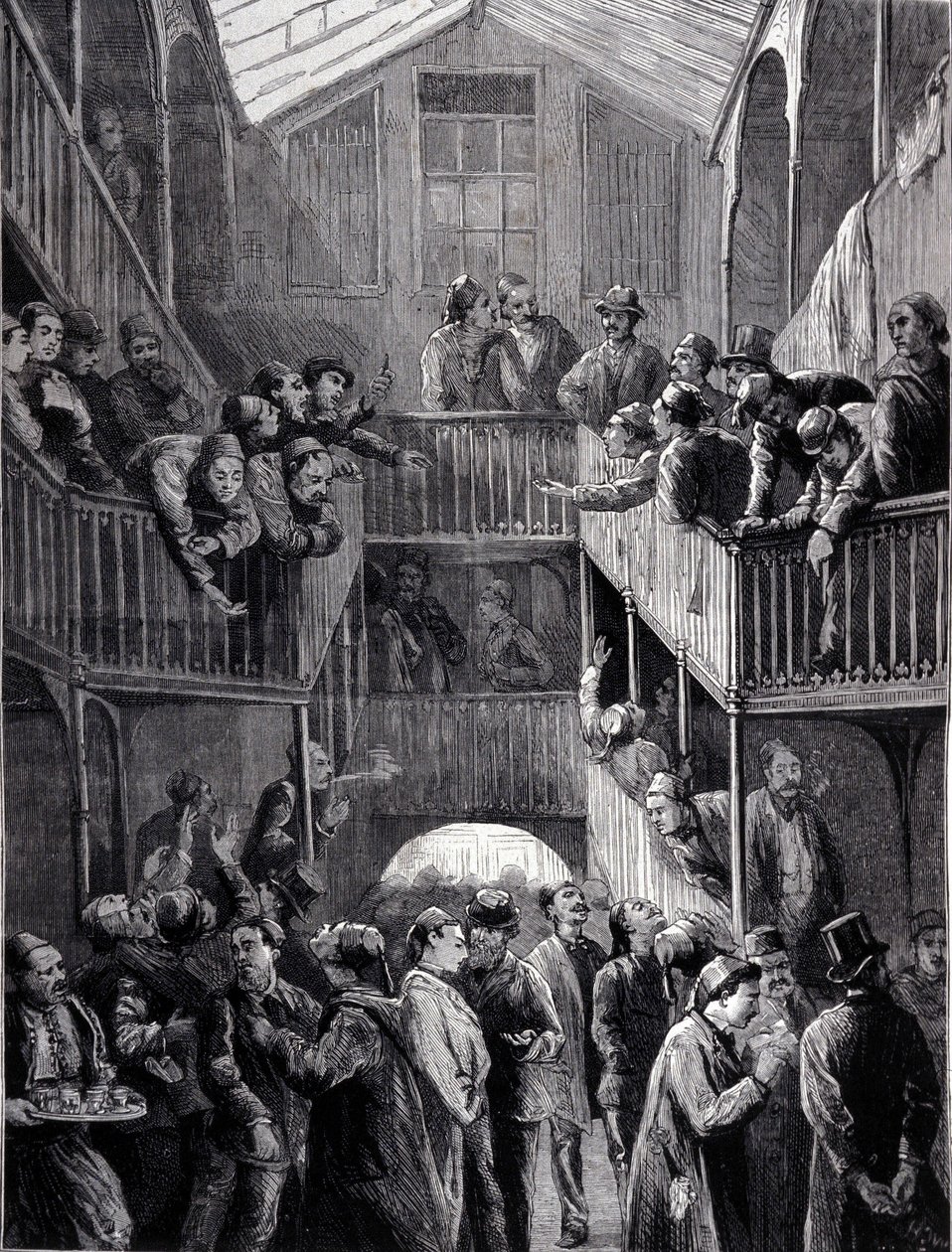 Constantinople : la bourse dans le faubourg de Galata en 1878 - Unknown artist