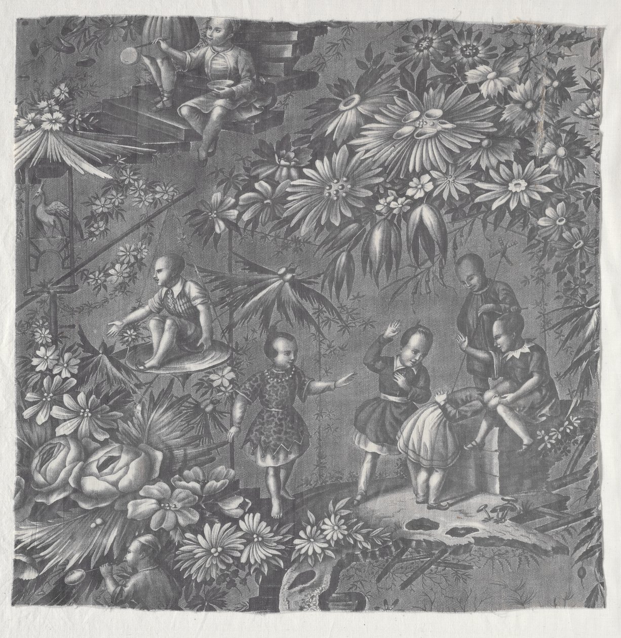 Textile imprimé sur plaque de cuivre - Unknown artist