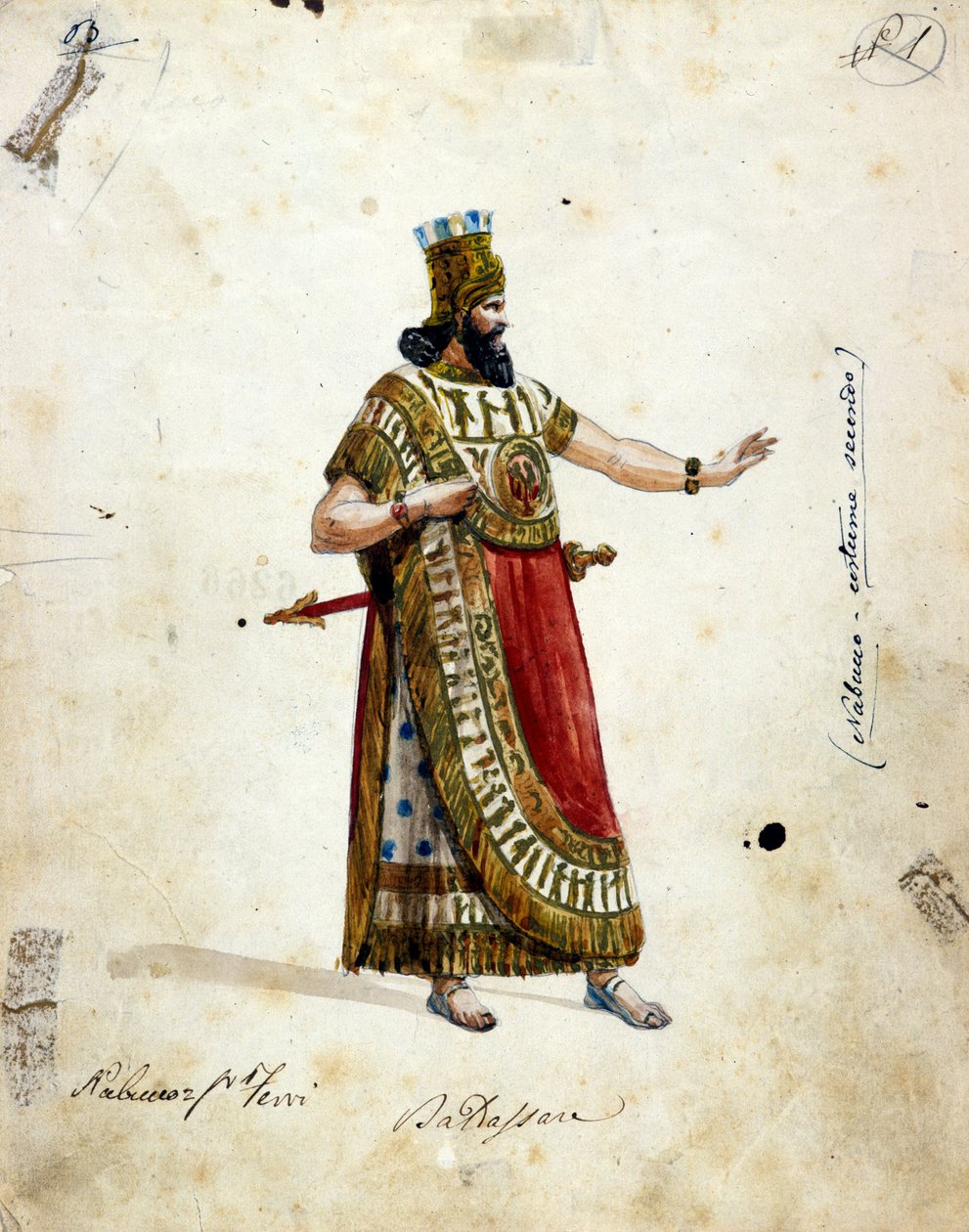 Costume de Nabuchodonosor, roi de Babylone, dans l