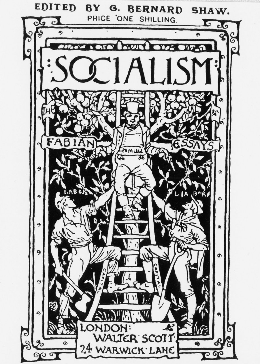 Couverture du magazine de la Fabian Society « Socialism », édité par G. B. Shaw. L