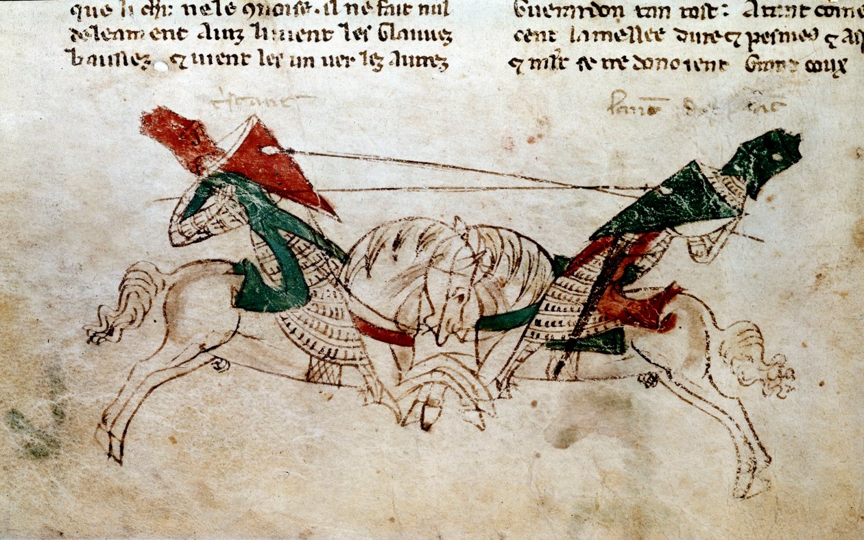 Cycle du roi Arthur : Bataille de Lancelot et Tristan - Unknown artist
