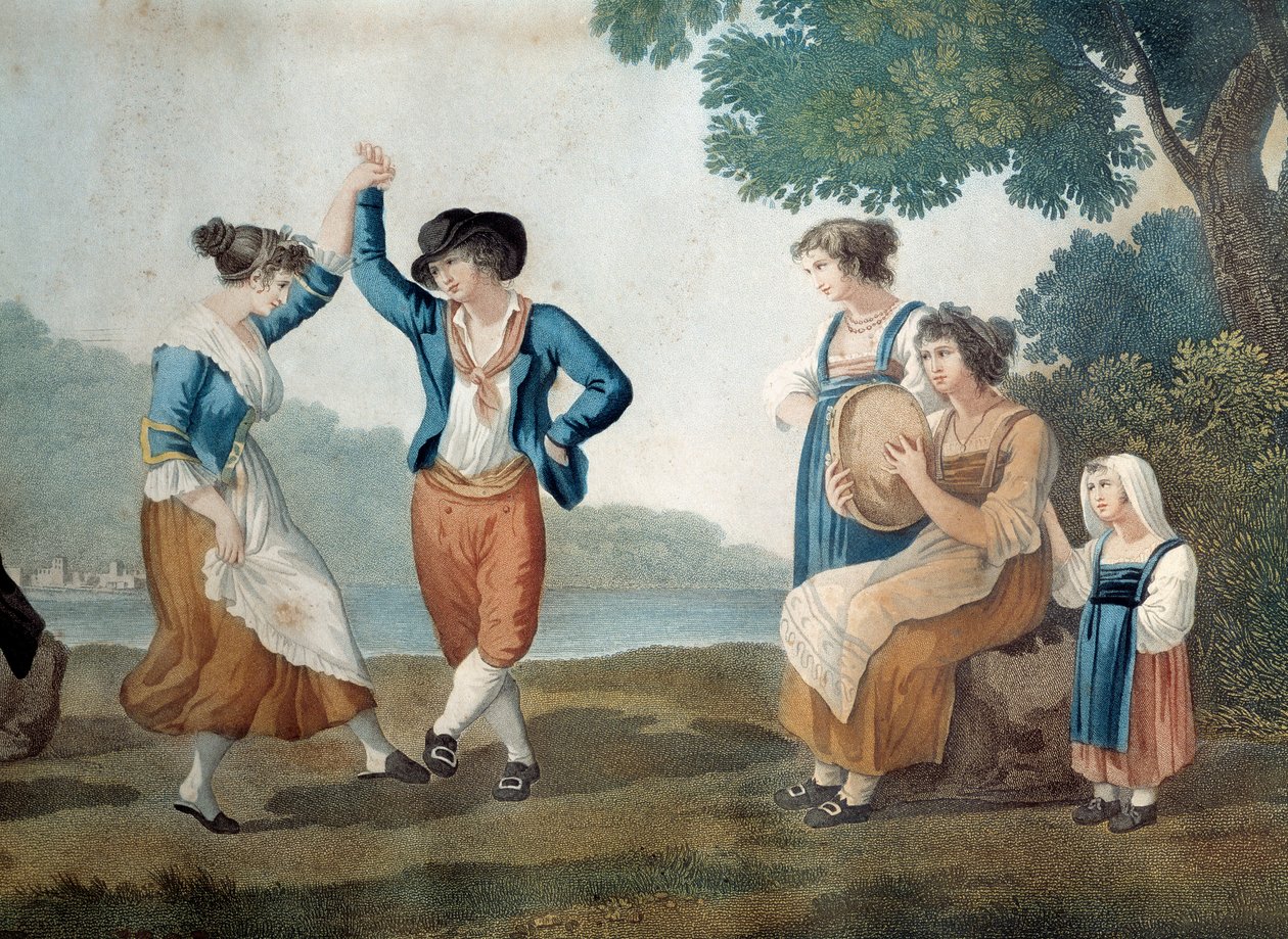 Danseurs à Frascati près de Rome, Italie - Unknown artist