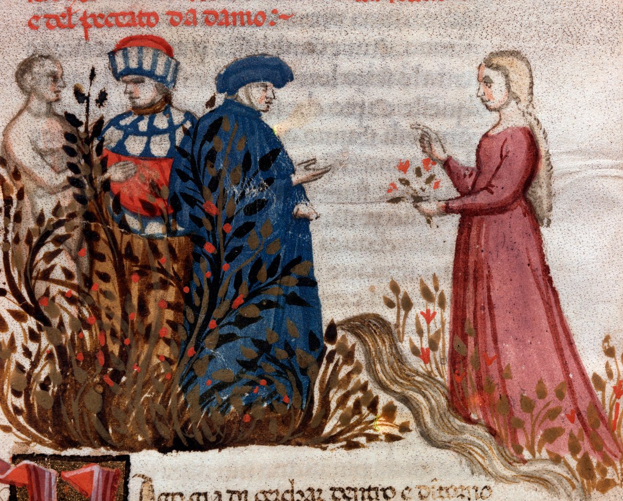 Dante rencontre Matelda - Unknown artist