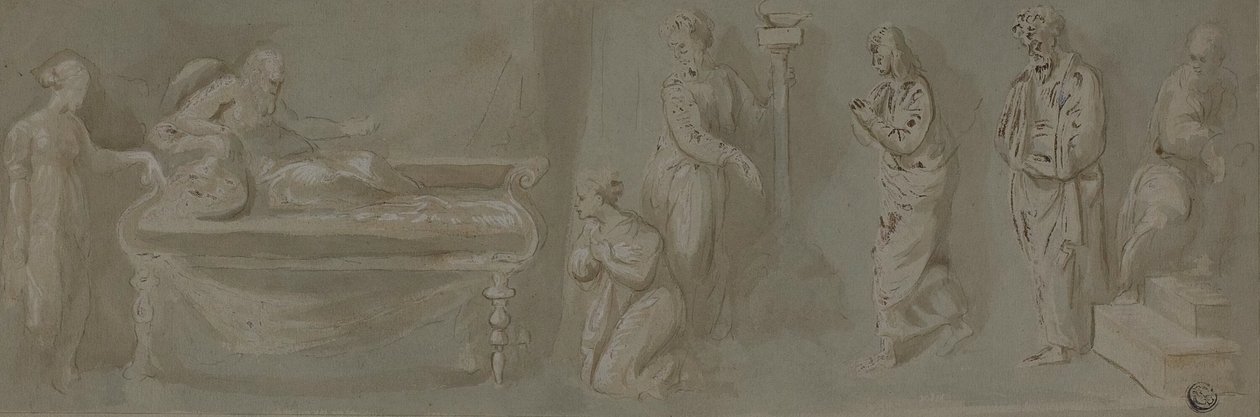 David promet à Bethsabée que Salomon régnera - Unknown artist