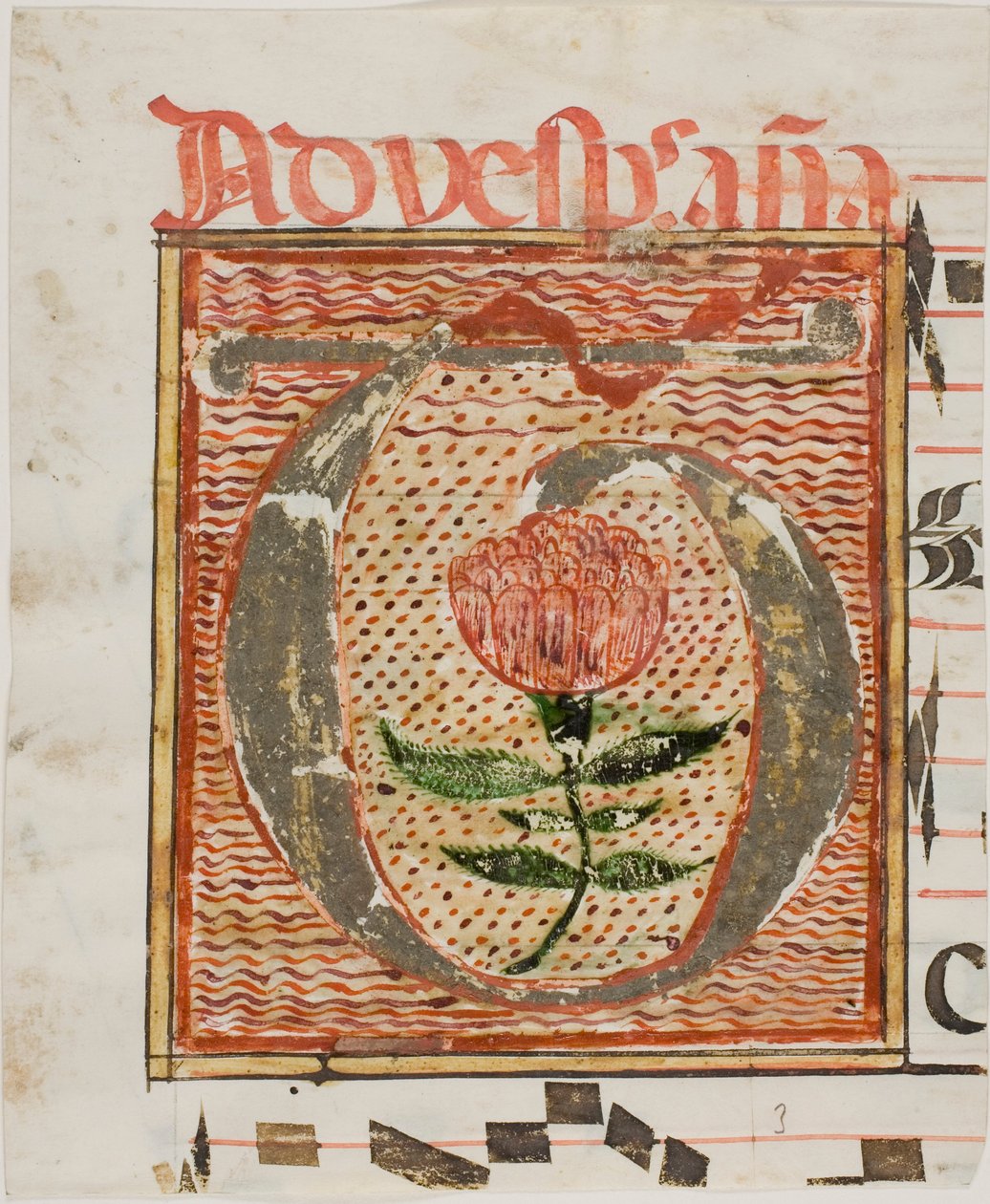 Initiale "T" décorée d