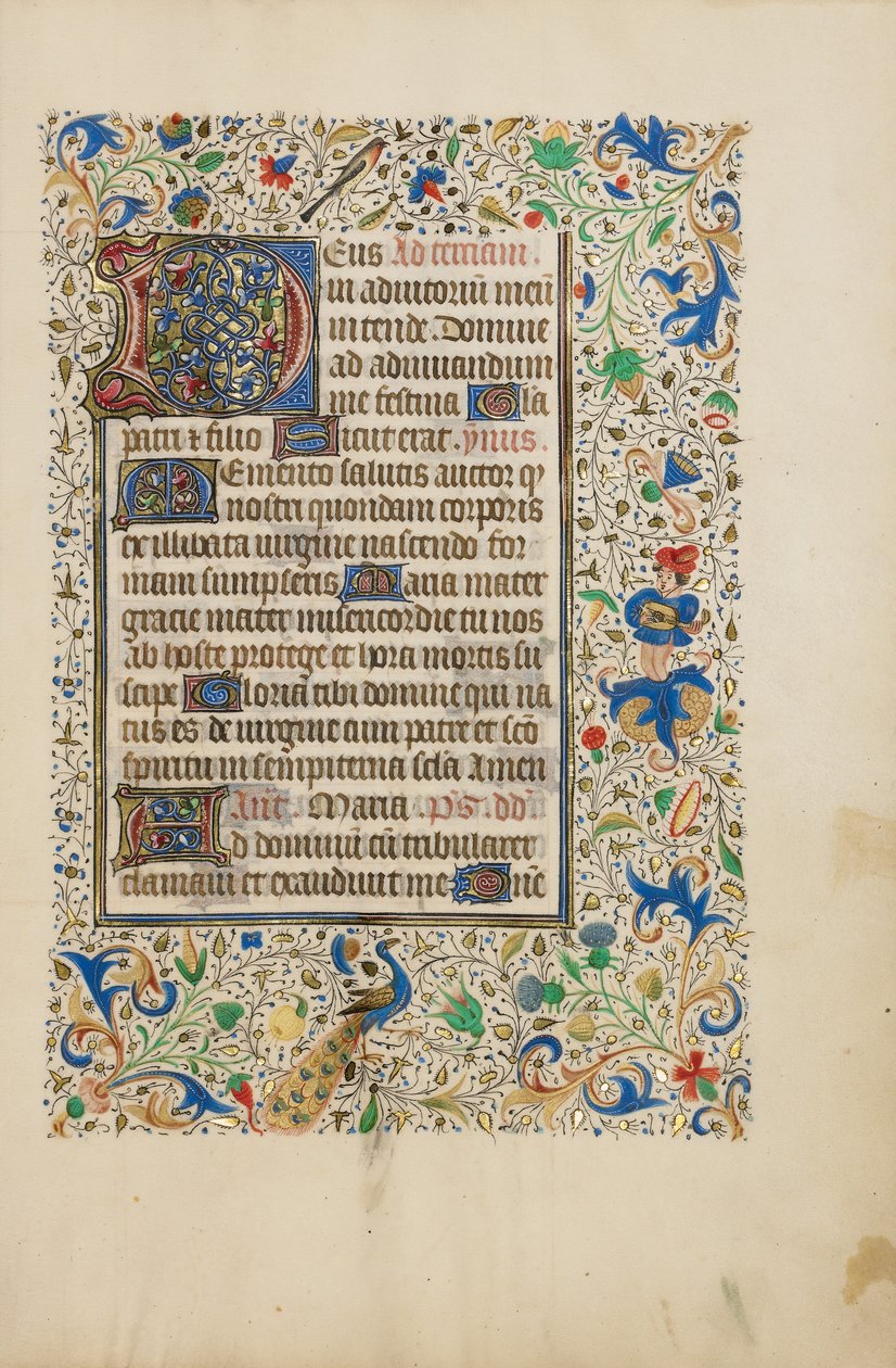 Page de texte décorée - Unknown artist