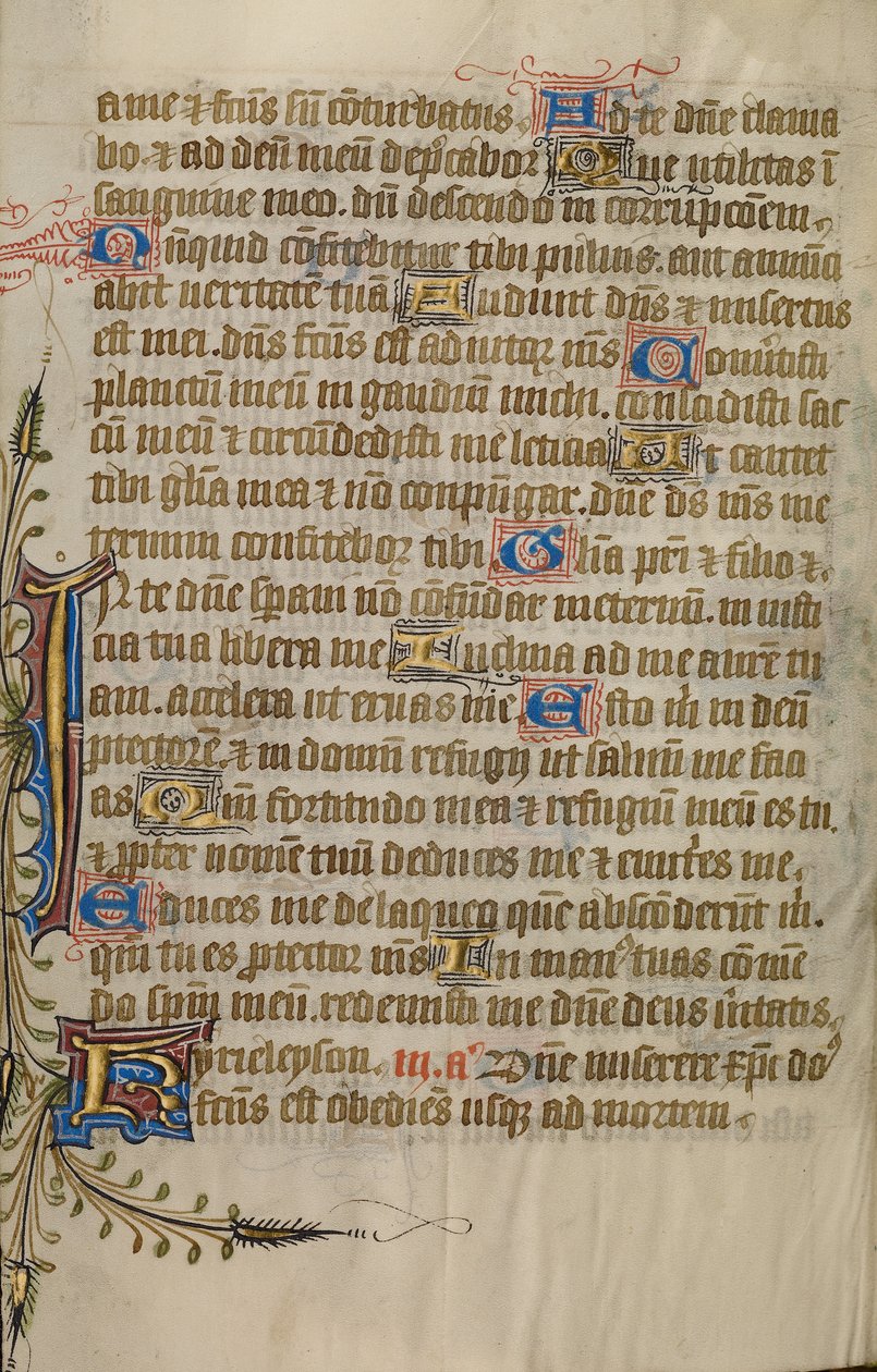 Page de texte décorée - Unknown artist