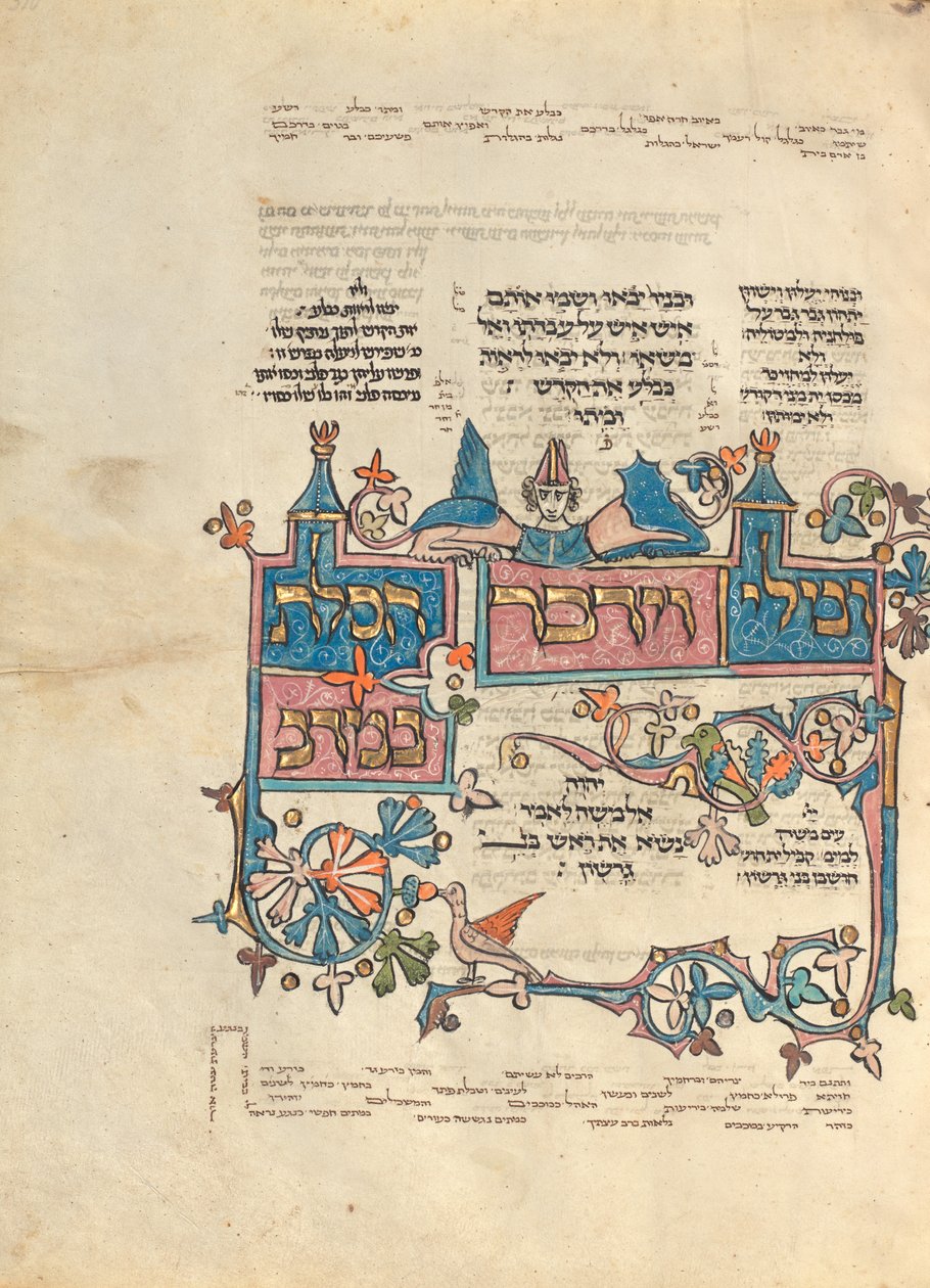 Page de texte décorée - Unknown artist