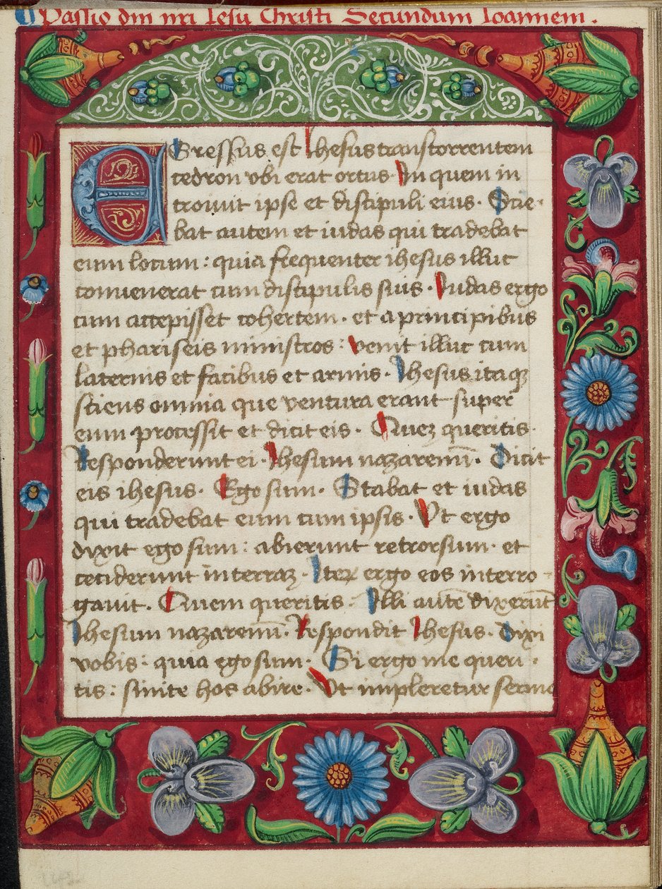 Page de texte décorée - Unknown artist