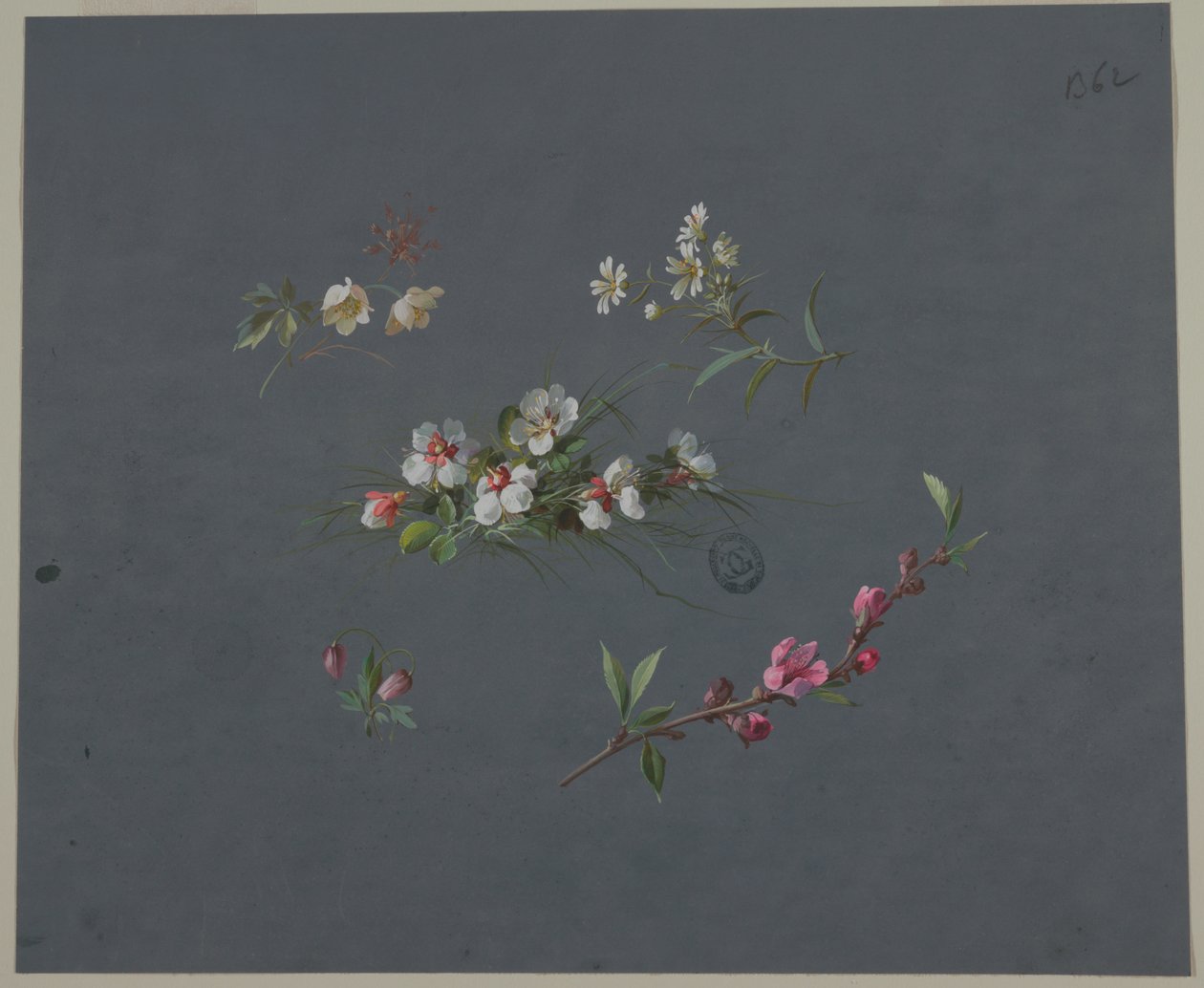 Conception pour Papier Peint et Textiles: Fleurs - Unknown artist