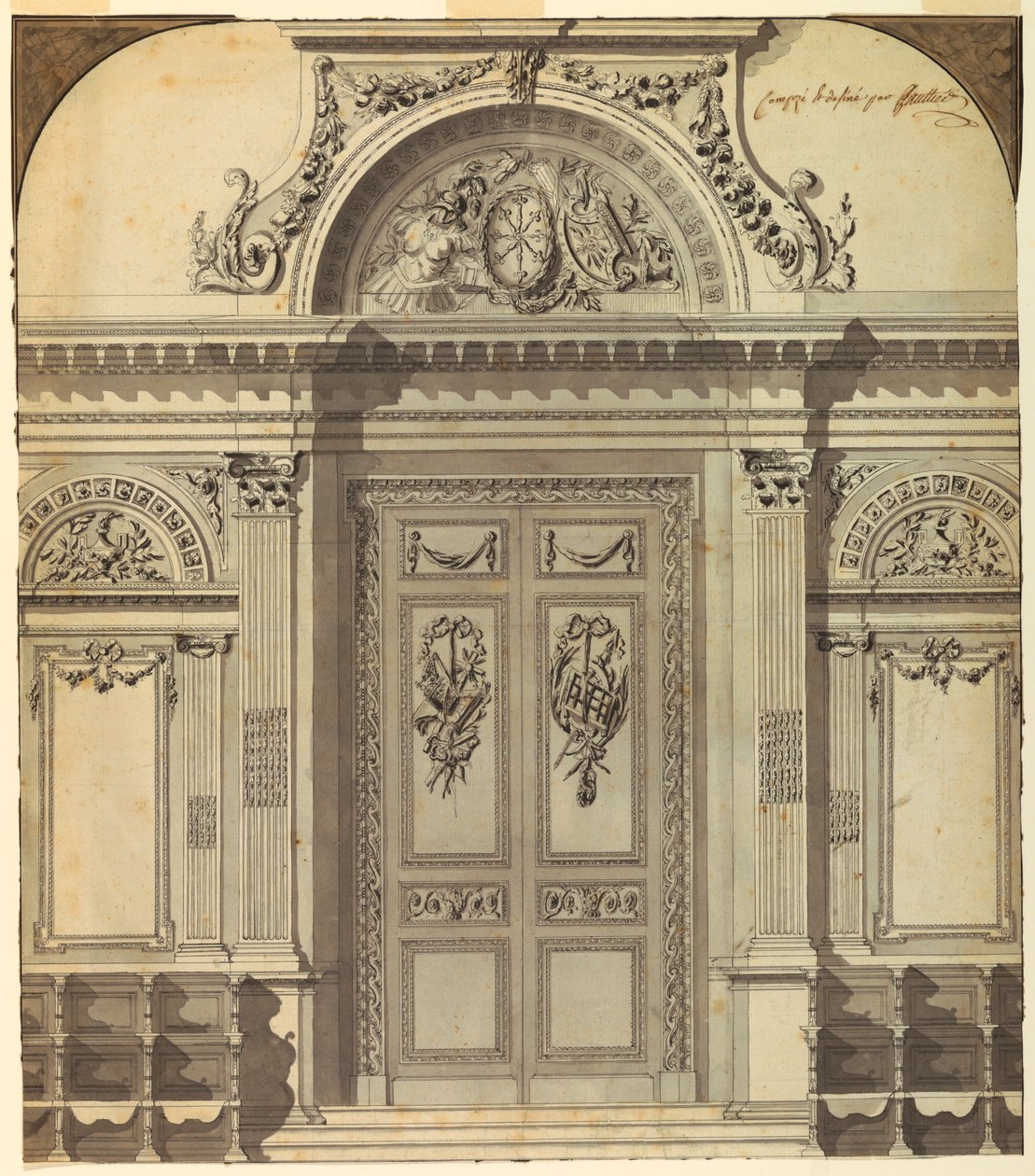 Conception pour une entrée de mur d