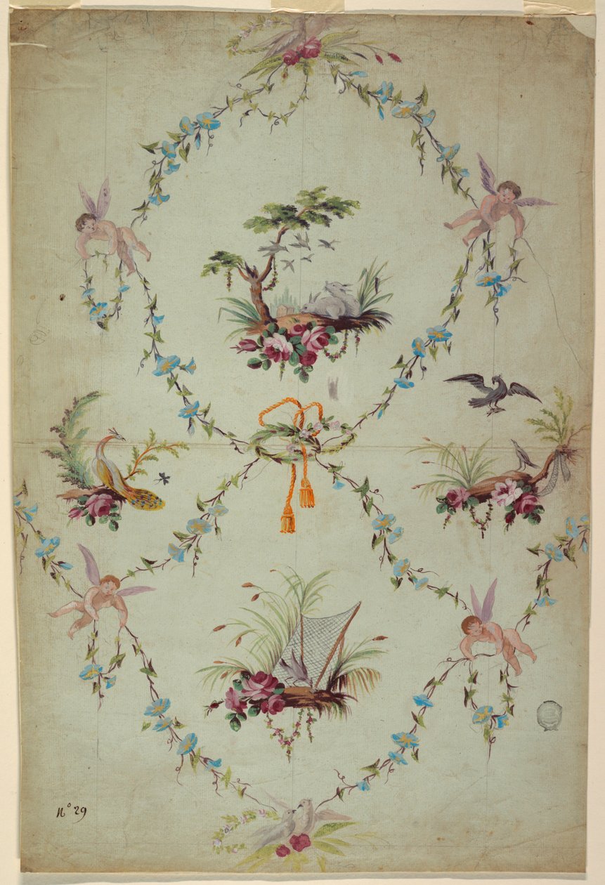 Conception pour une brocade de soie - Unknown artist