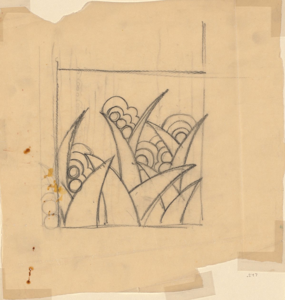 Dessin pour un textile ou un papier peint - Unknown artist