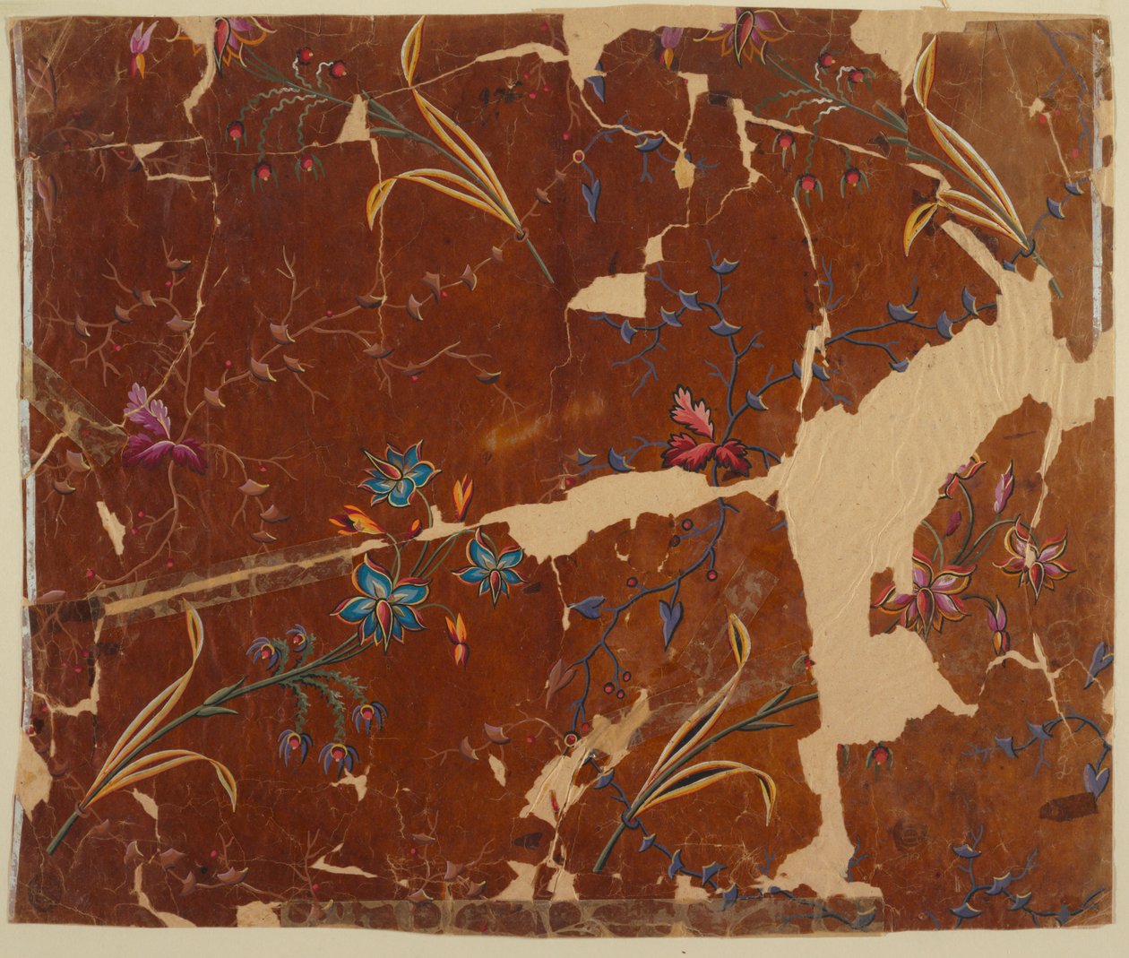Conception pour un tissu tissé, fragment - Unknown artist