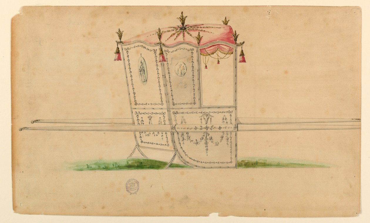 Conception pour une chaise à porteurs - Unknown artist