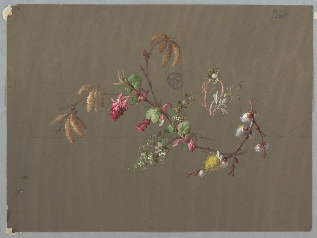 Conceptions pour Papier Peint et Textiles : Fleurs - Unknown artist