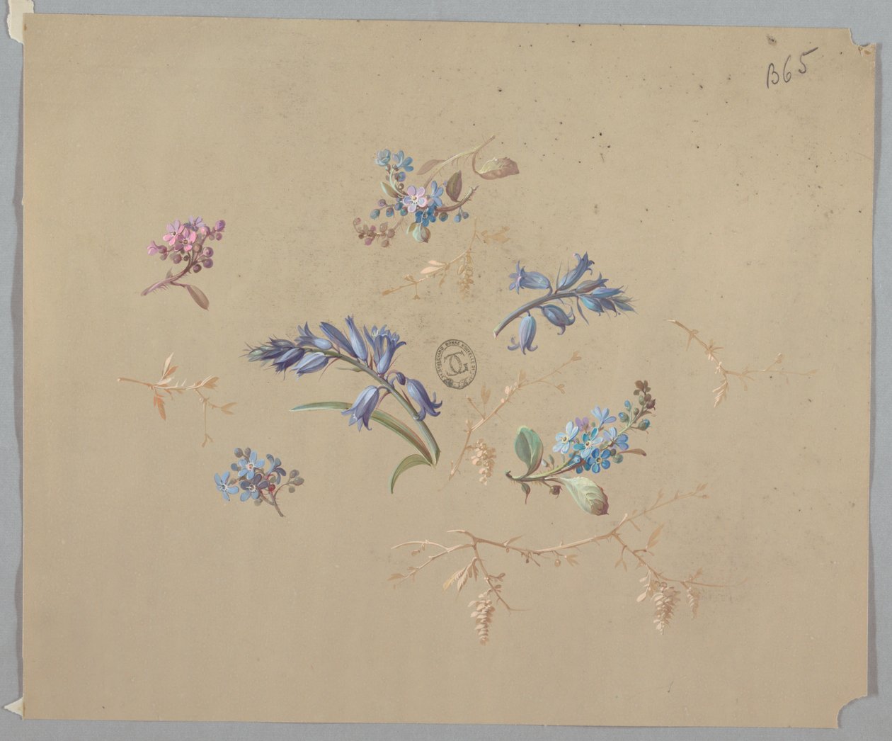 Conceptions pour papiers peints et textiles : Fleurs - Unknown artist