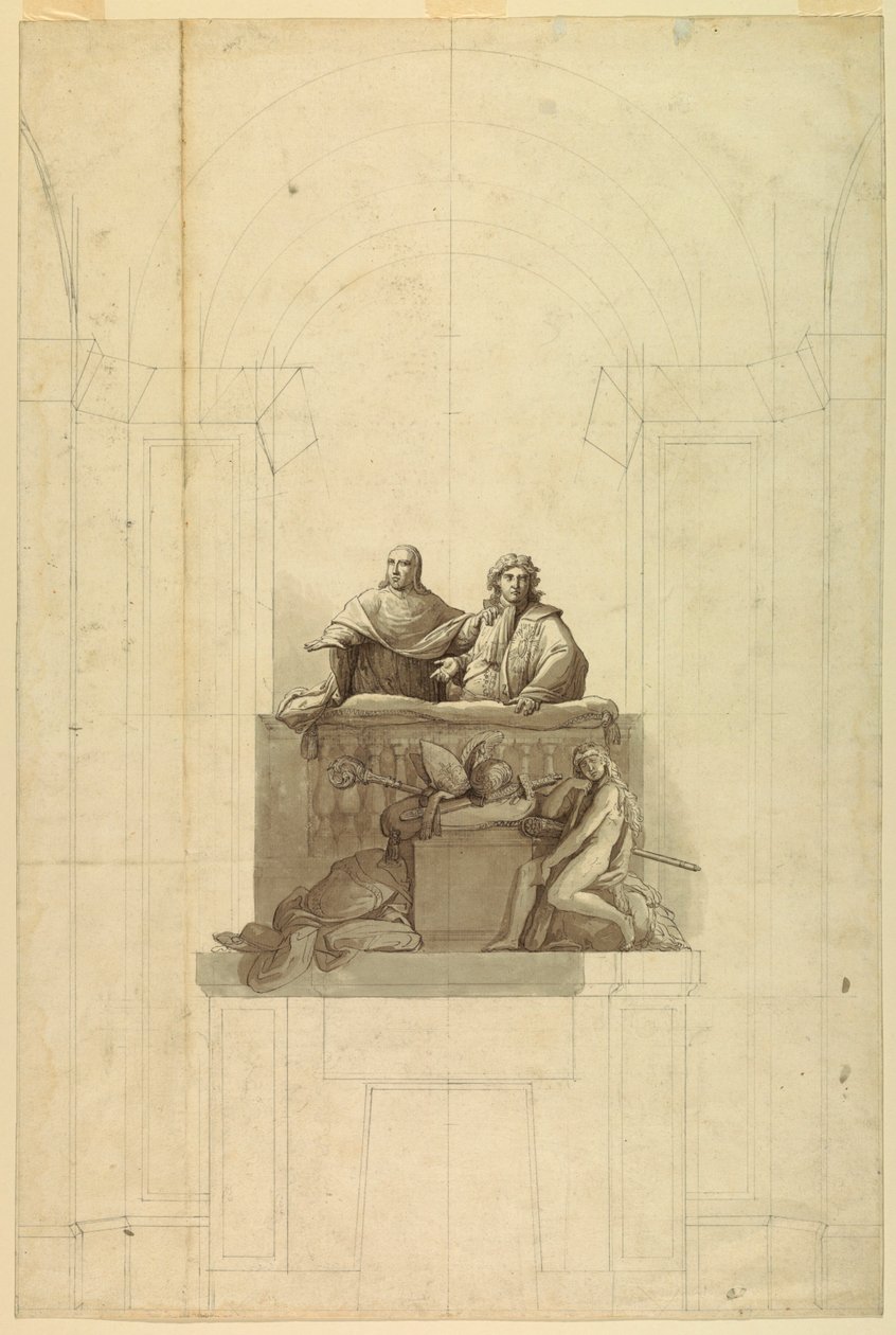 Vue détaillée des trois figures - Unknown artist