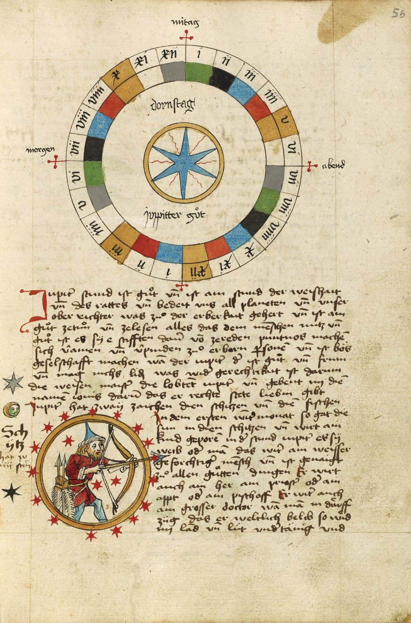 Diagramme pour le jeudi ; Sagittaire - Unknown artist