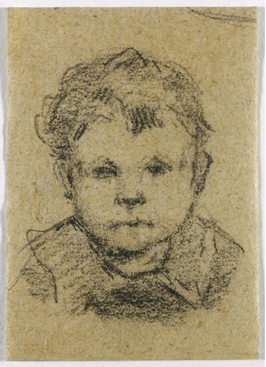 Emil Gauguin enfant, portant une chemise à col - Unknown artist