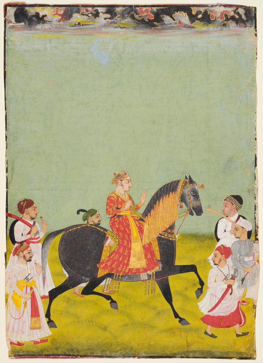 Portrait équestre de Maharana Raj Singh II de Mewar (r. 1755-1762) - Unknown artist