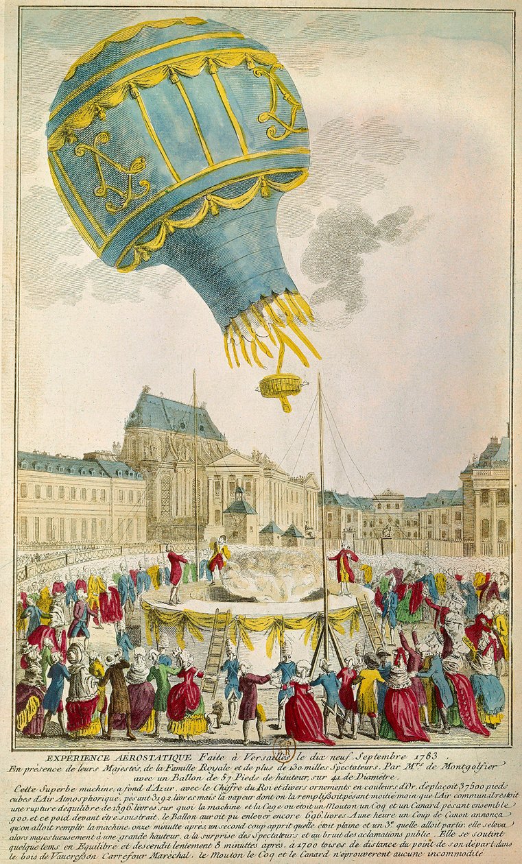 Expérience des frères Montgolfier le 19/09/1783 à Versailles - Unknown artist
