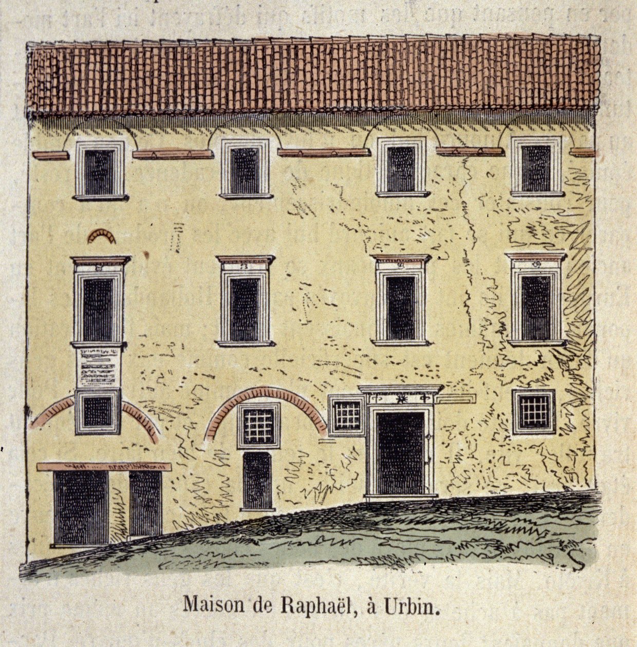 Façade de la maison où a vécu le peintre Raffaello Santi (Raphaël) (1483 - 1520) à Urbino, Italie - Unknown artist