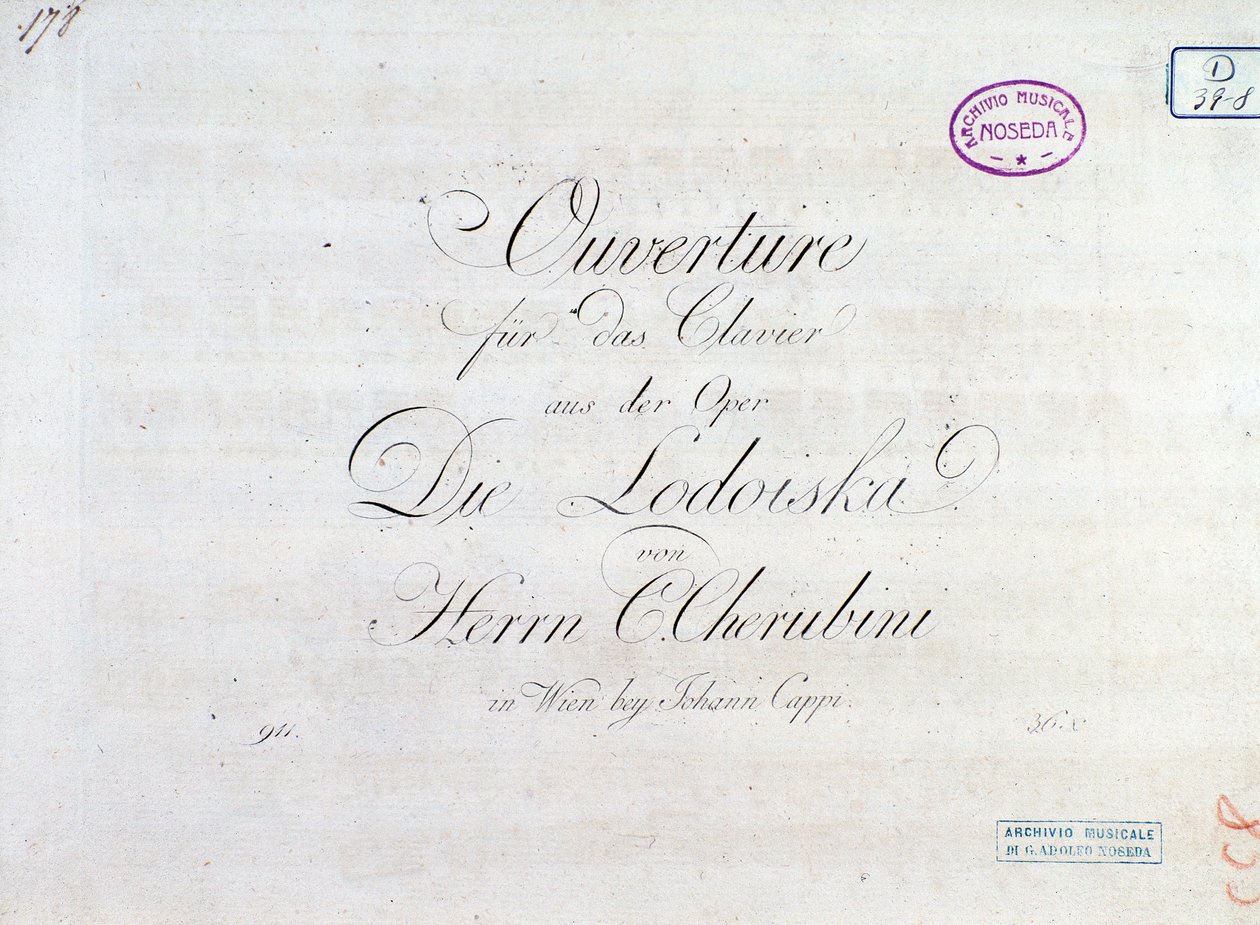 Première page de la partition musicale de l