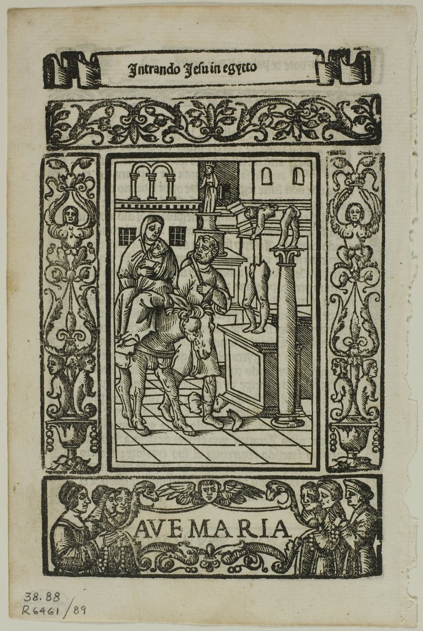 Fuite en Égypte du Rosario della V. Maria par Castellanus, planche 89 des Gravures sur bois des livres du XVIe siècle - Unknown artist