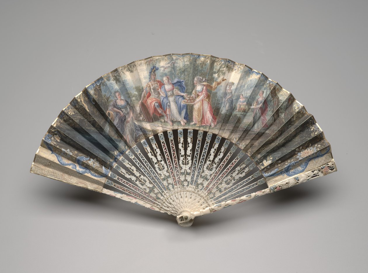 Éventail pliant avec sujet classique, vers 1750-60 - Unknown artist