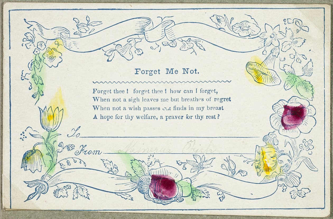 Forget Me Not (valentine) - Unknown artist