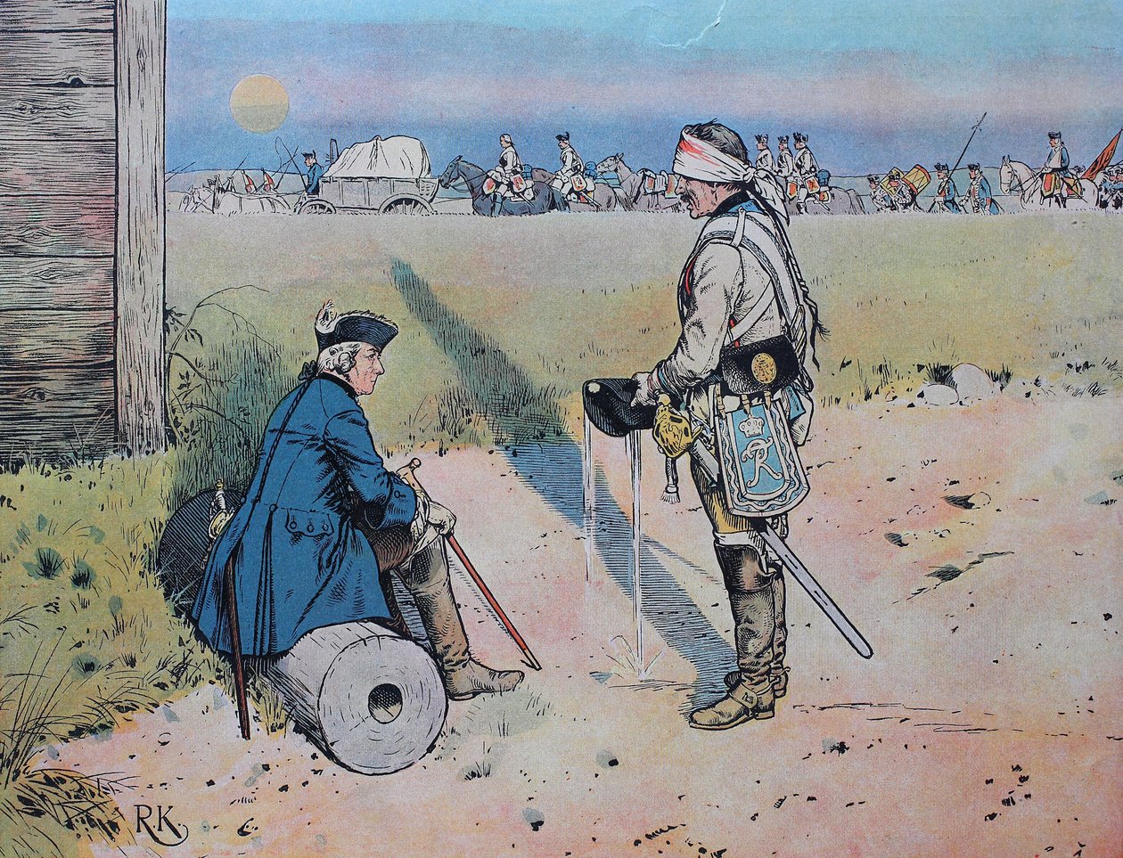 Frédéric le Grand, Frédéric II 1712-1786 le soir du 18 juin 1757 à Kollin - Unknown artist