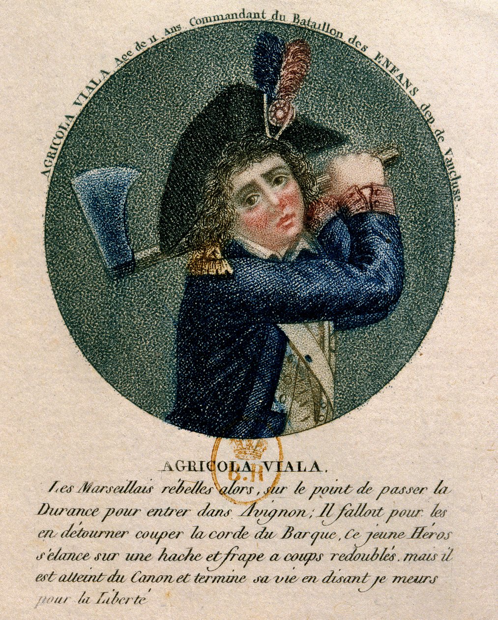 Révolution française : portrait du jeune Joseph Agricol Viala - Unknown artist