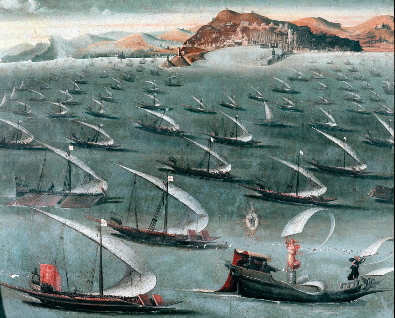 Flotte française au large de la ville de Gênes - Unknown artist