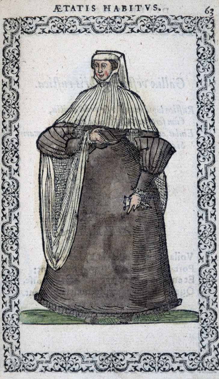 Femme française en tenue de deuil - dans « Habits et effigies » par Jean Sulperius - Unknown artist