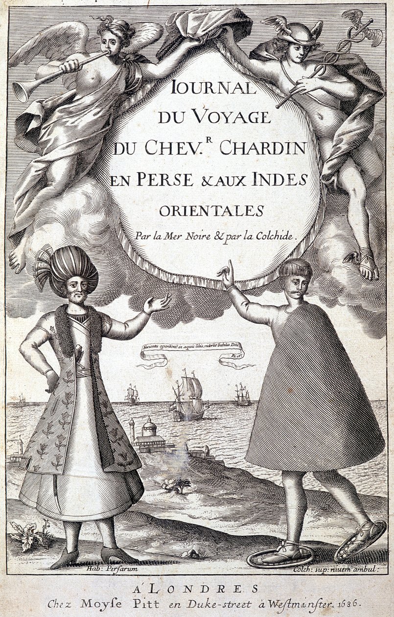Frontispice de « Journal du Voyage du Chevalier Chardin, en Perse et aux Indes Orientales, par la Mer Noire et la Colchide » - Unknown artist