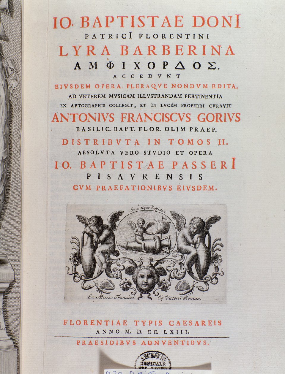 Frontispice de La Lyra Barberina (gravure) - Unknown artist