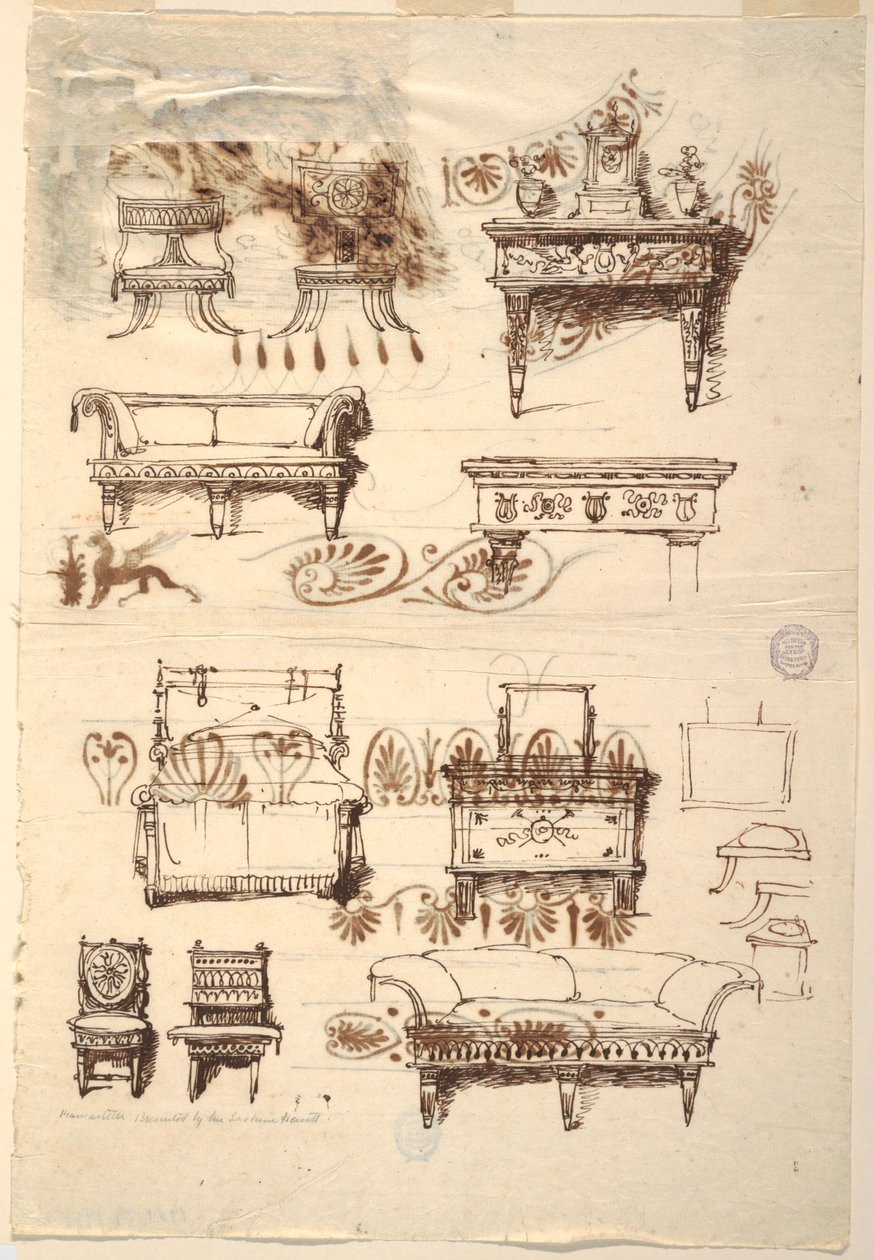 Dessins de meubles - Unknown artist