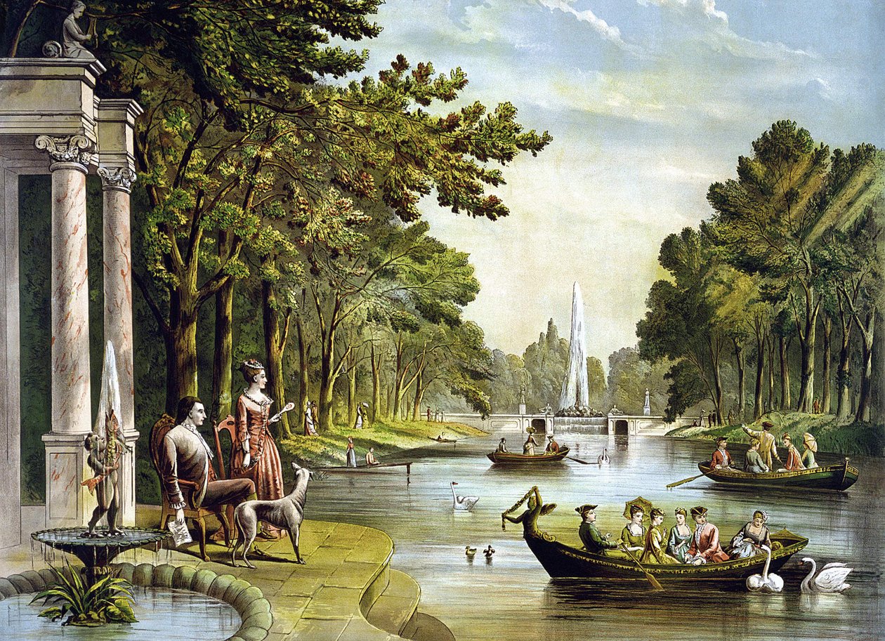 Général La Fayette (Lafayette) (1757 - 1834) dans sa résidence d